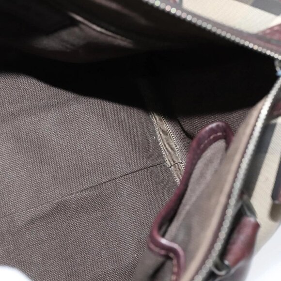 BURBERRY Nova Check Hand Bag PVC Beige Auth - Picture 13 of 16